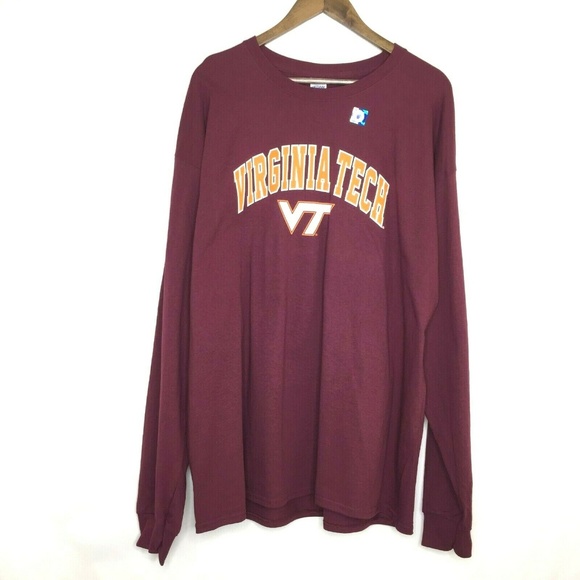 Virginia Tech Crew Neck T-Shirt Long Sleeve - Picture 1 of 6